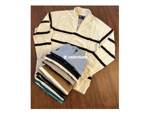 Striped & Solid Half-Zip Shirt
