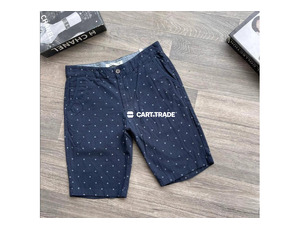 Patterned Navy Blue Shorts