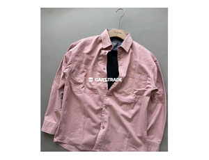 Pink Button-Up Shirt with Chest Pockets