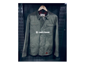 Green Quilted Jacket with Chest Pockets