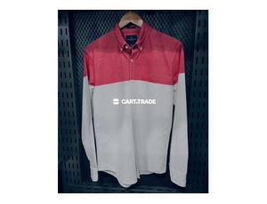 American Eagle Color-Block Button-Up Shirt