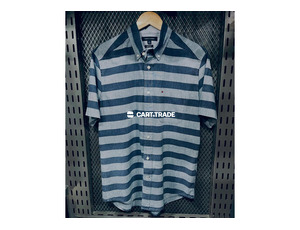 Tommy Hilfiger Blue Striped Button-Up Shirt