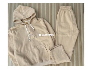 Beige Hoodie & Sweatpants Set
