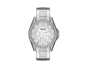 Fossil Riley Analog  Silver Dial