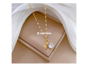 Gold Necklace with Intricate Gemstone Pendant – Timeless Sophistication - 2