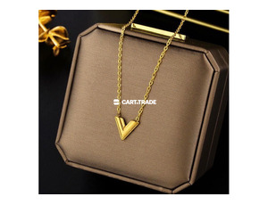 Gold V-Pendant Necklace – Subtle Elegance with Modern Flair - 2