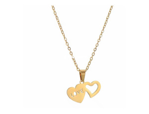 LOVE Intertwined Jewelry Set – Dual Heart Design in Gold & Silver - 3