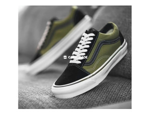 Olive Green and Black Casual Sneakers - 2