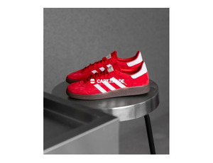 Red Adidas Spezial Sneakers with Iconic White Stripes - 2